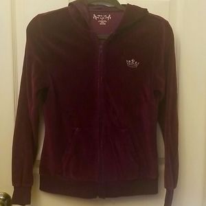 Girls Purple velour sweater